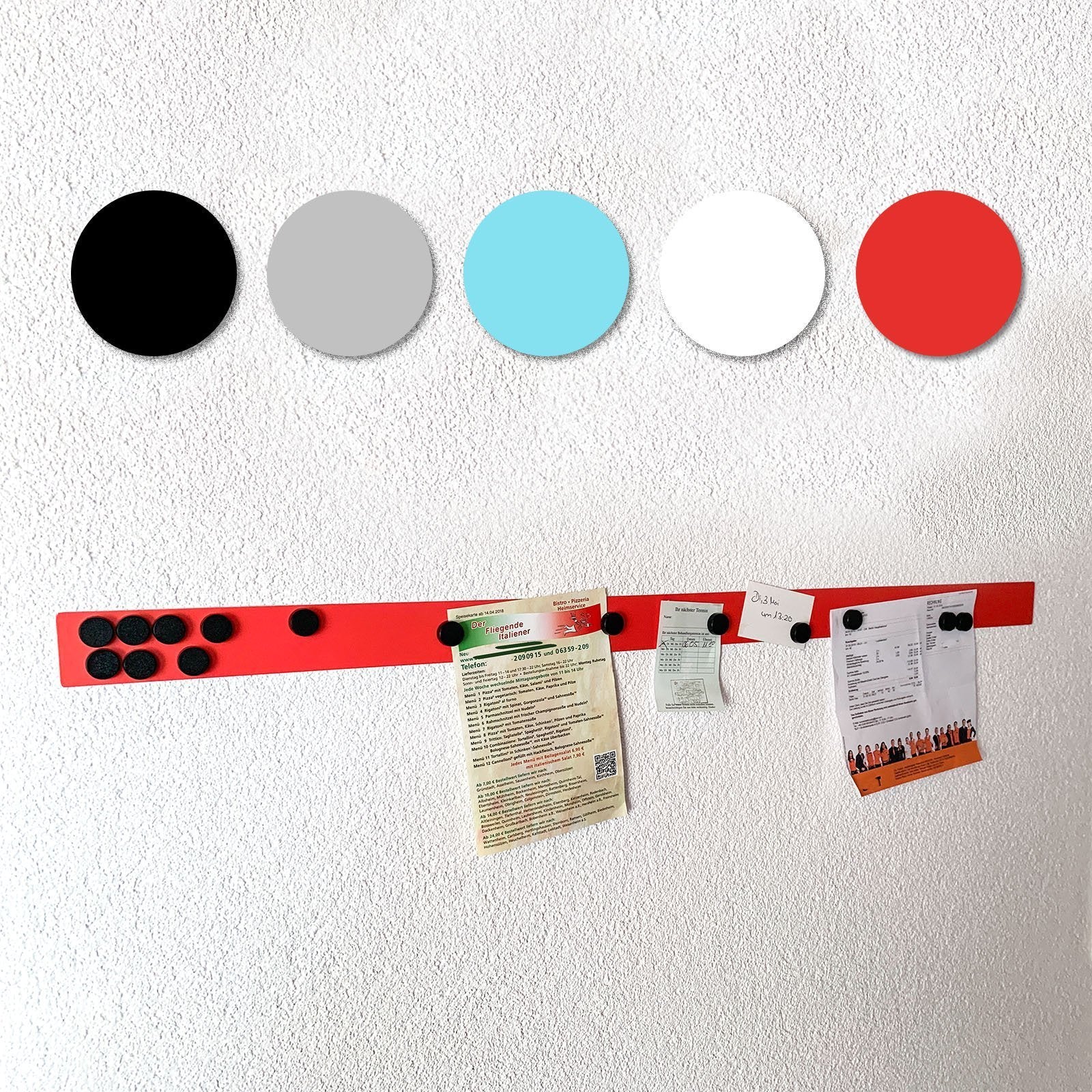 Jeu de 4 bandes magnétiques | 2 longueurs | 5 couleurs