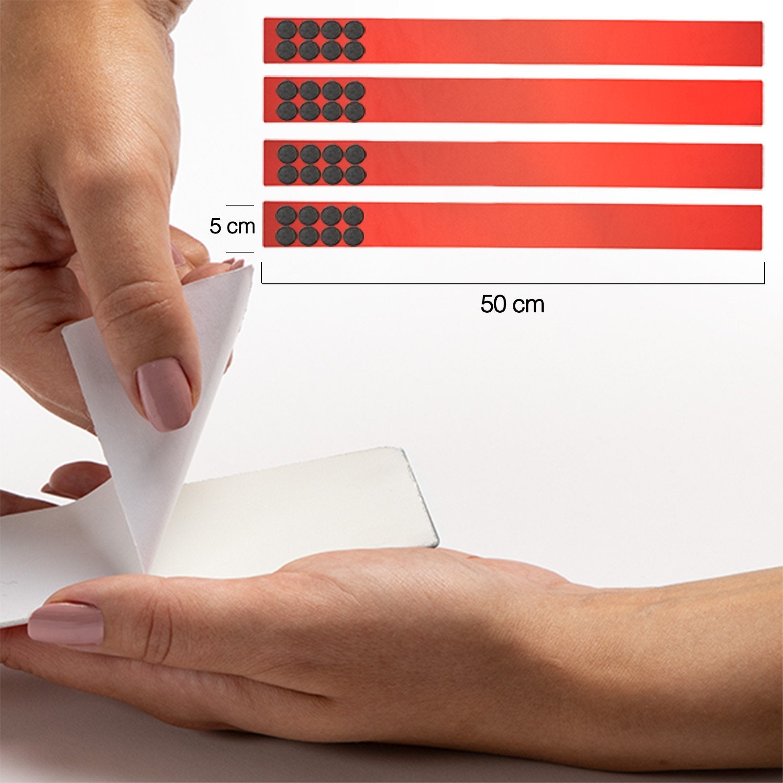 4er-Set Magnetleisten  2 Längen  5 Farben | Rouge