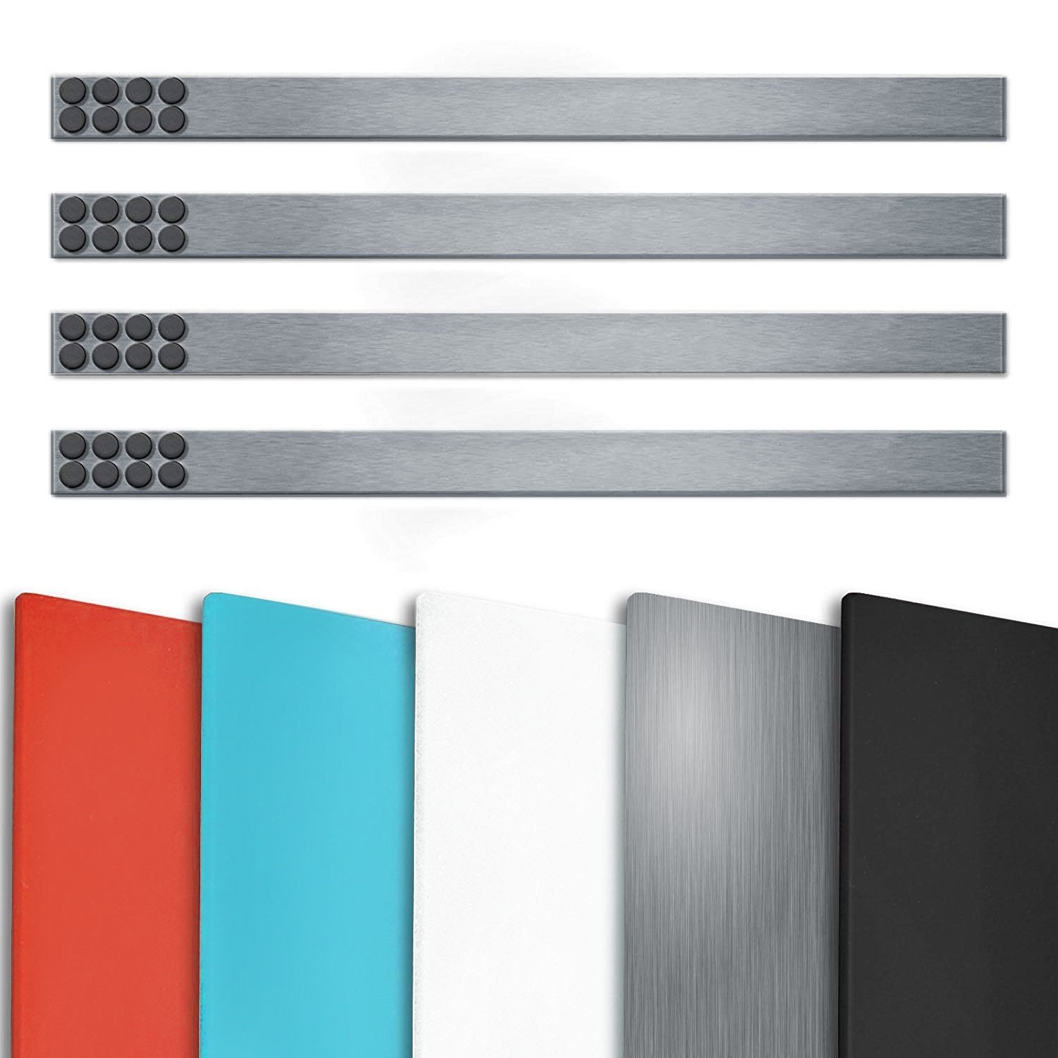 4er-Set Magnetleisten  2 Längen  5 Farben | Argent