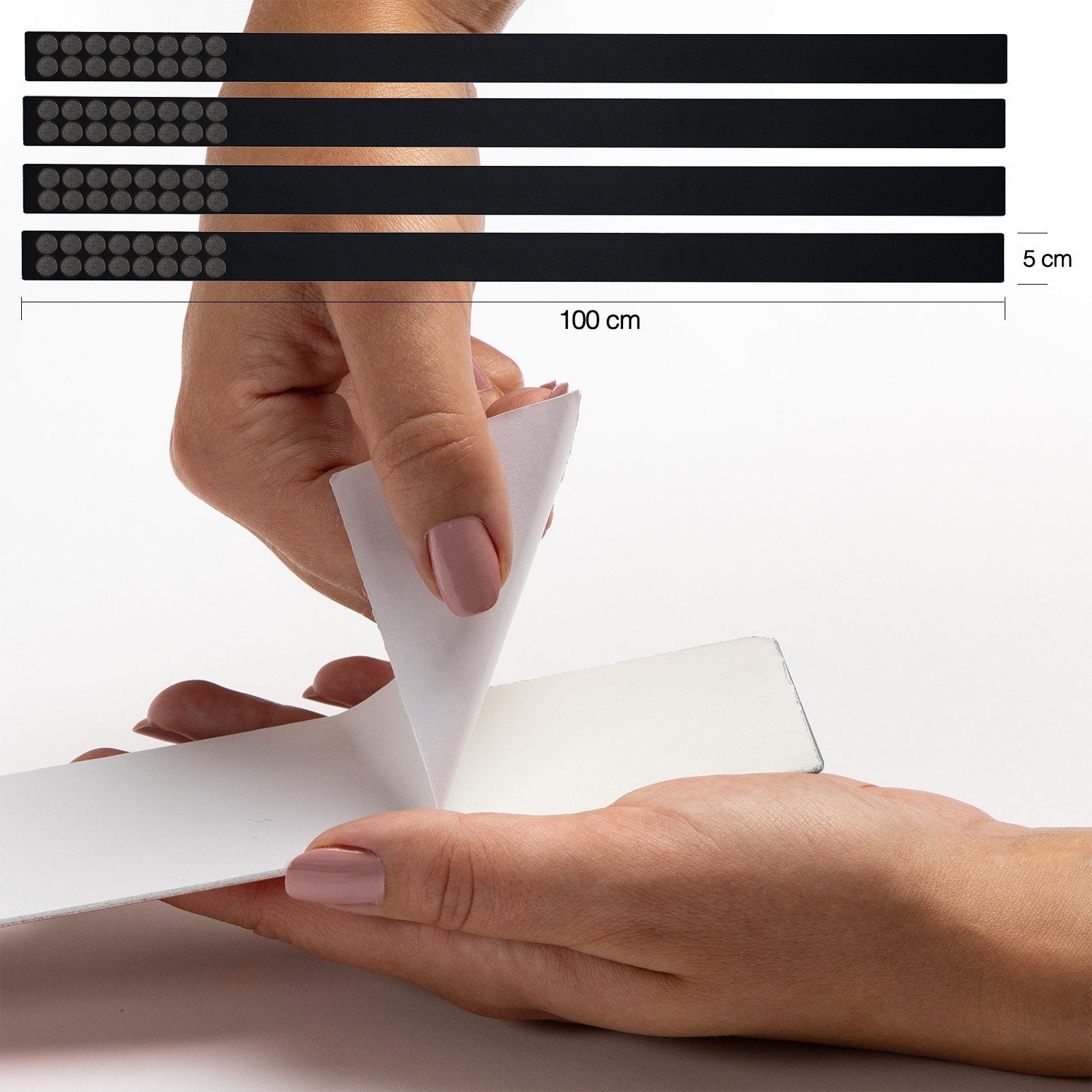 4er-Set Magnetleisten  2 Längen  5 Farben | Noir
