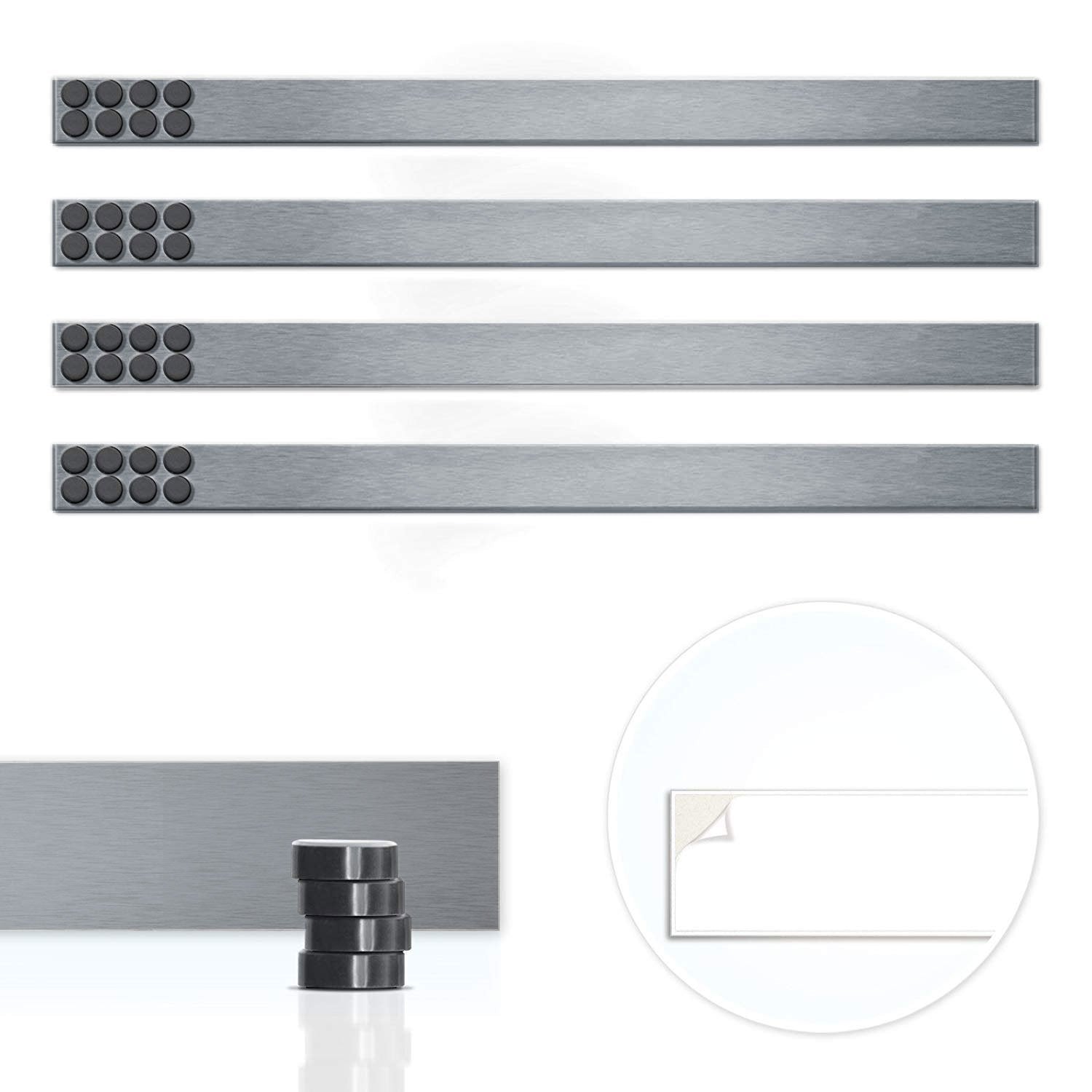 4er-Set Magnetleisten  2 Längen  5 Farben | Argent