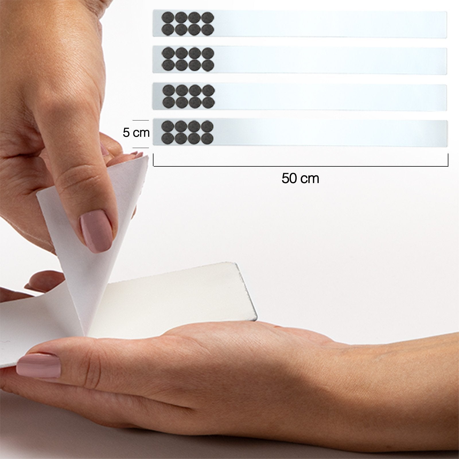 4er-Set Magnetleisten  2 Längen  5 Farben | Blanc