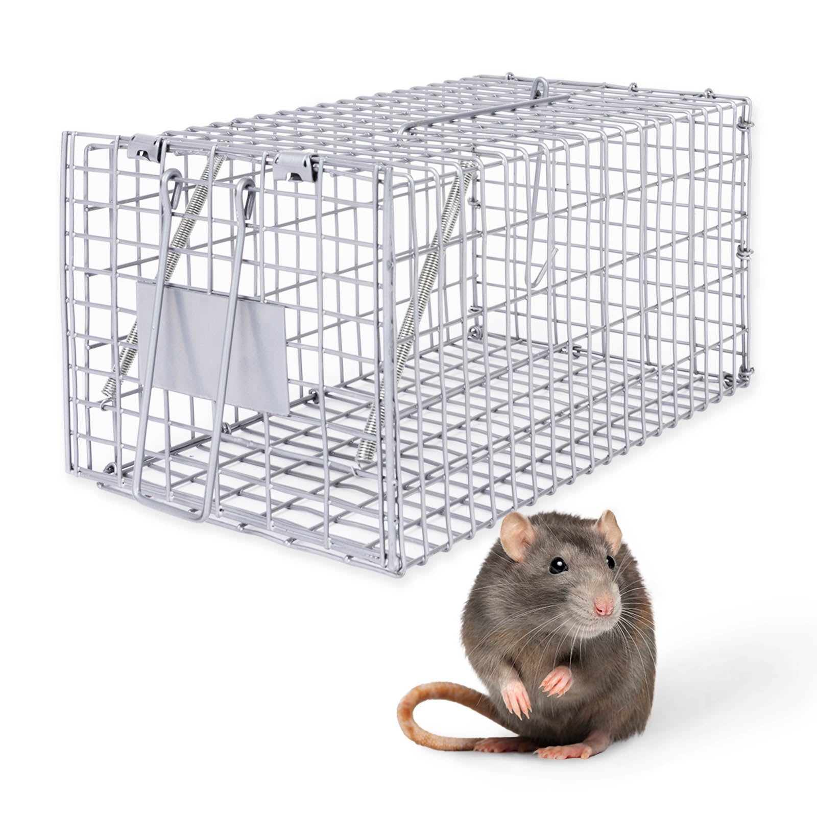 Piège pour souris vivantes, en métal, avec hublot Piège pour souris vivantes, en métal, avec hublot