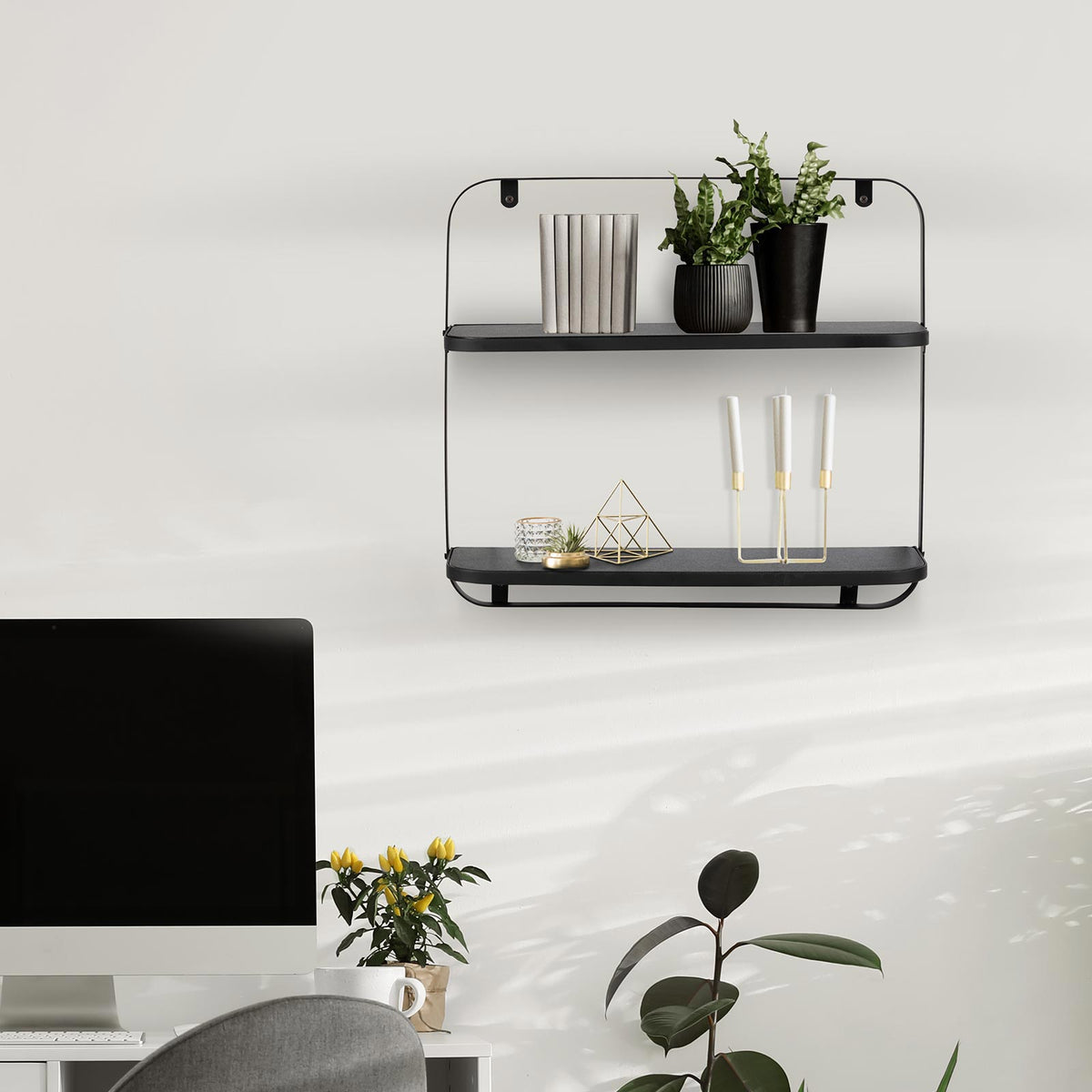 Étagère murale Amy | Noir | 2 tailles