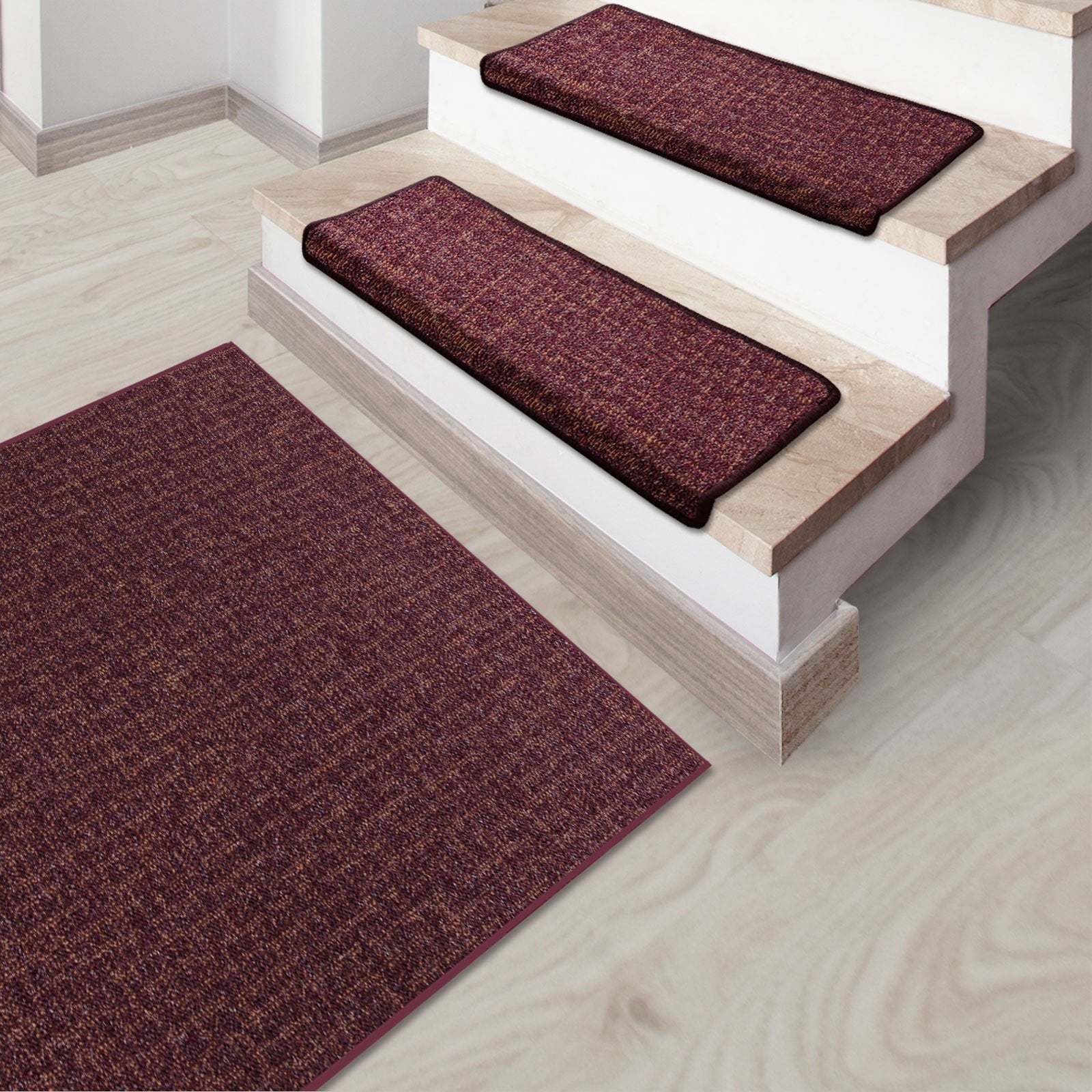 Stufenmatte Bermuda | Semicirculaire oder eckig | Rouge