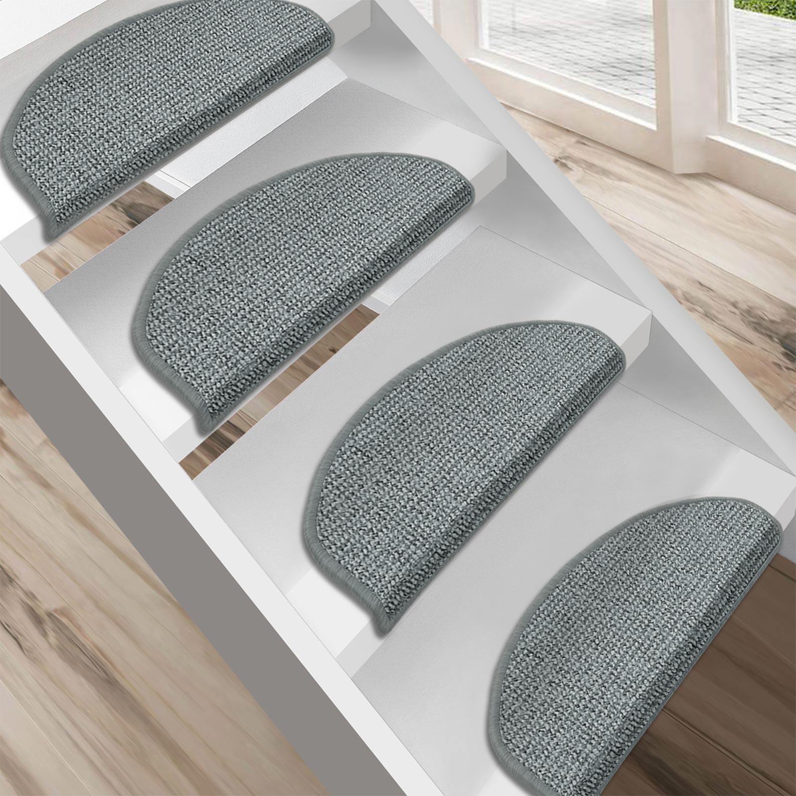 Stufenmatte Carlton Semicirculaire oder Eckig Erhältlich in 5 Farben | Gris clair