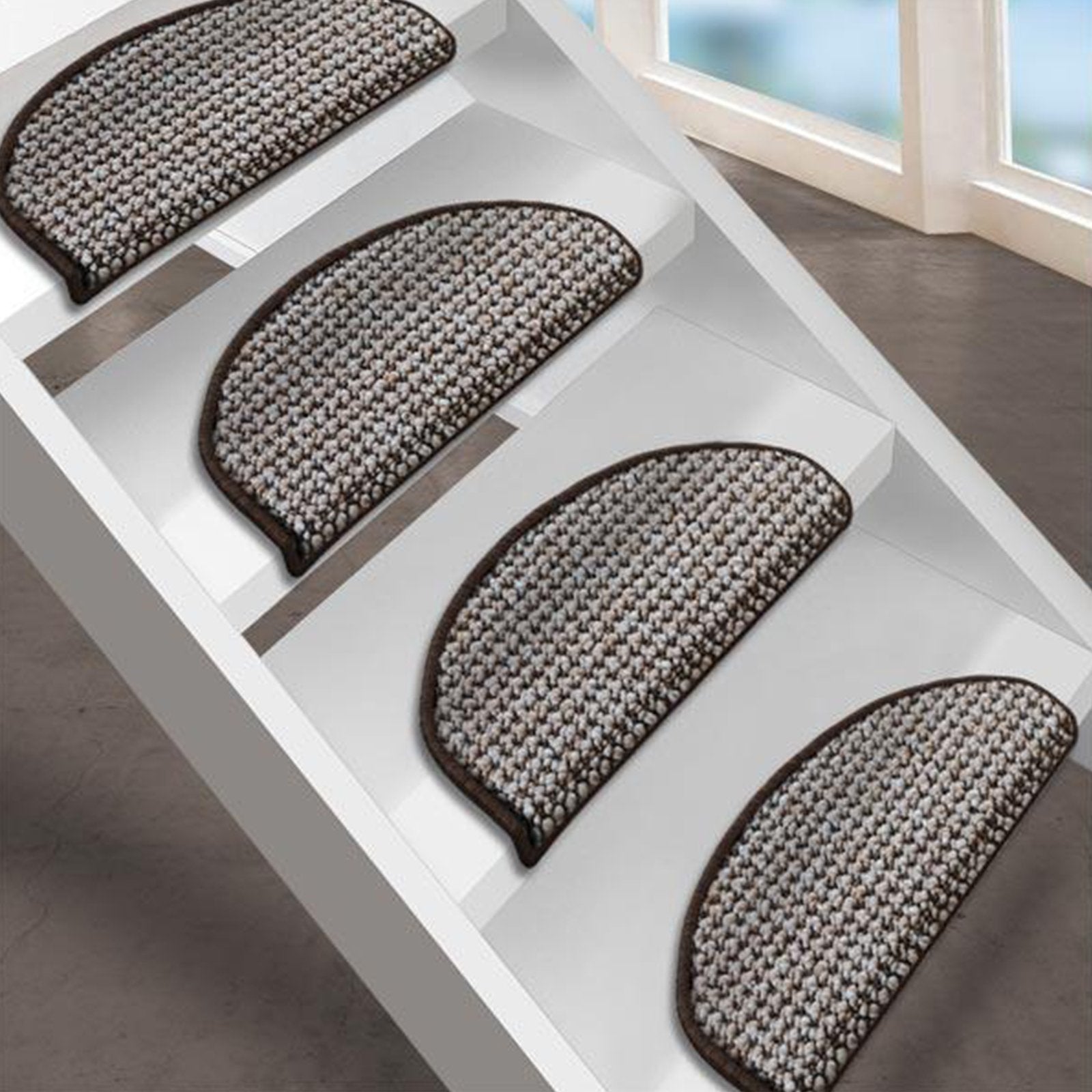 Stufenmatte Grandeur Semicirculaire oder Eckig Erhältlich in 5 Farben | Brun