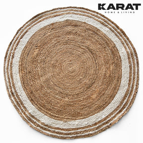 Tapis en jute Delhi | Rond | Tissé à la main | En fibres naturelles | Différentes tailles