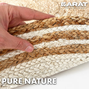 Tapis en jute Delhi | Rond | Tissé à la main | En fibres naturelles | Différentes tailles