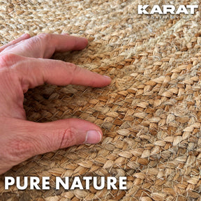 Tapis en jute Delhi | Rond | Tissé à la main | En fibres naturelles | Différentes tailles