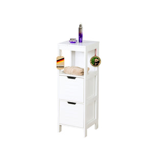 Armoire de salle de bain | Ilinois | Armoire blanche avec trois compartiments de rangement | Rangement pratique au design élégant