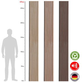 Panneaux acoustiques imitation bois | Design intemporel pour une acoustique agréable dans la pièce | Disponible en 3 designs et 2 tailles