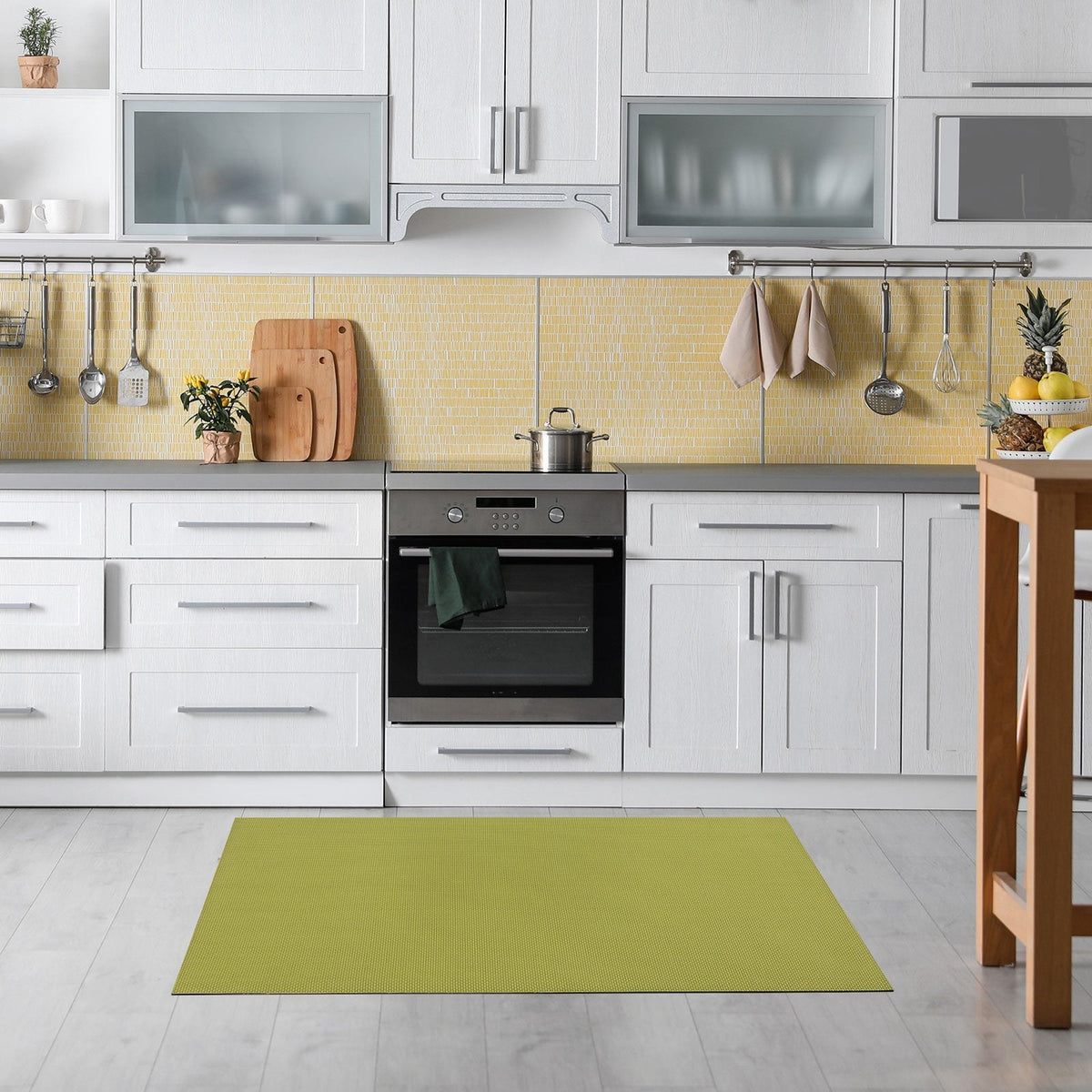 ✂ Tapis de cuisine en vinyle | Découpé sur mesure | 3 largeurs | Nombreux motifs