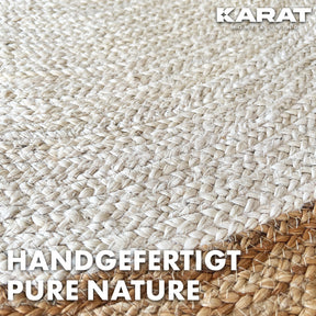 Tapis en jute Agra | Rond | Tissé à la main | En fibres naturelles | Différentes tailles