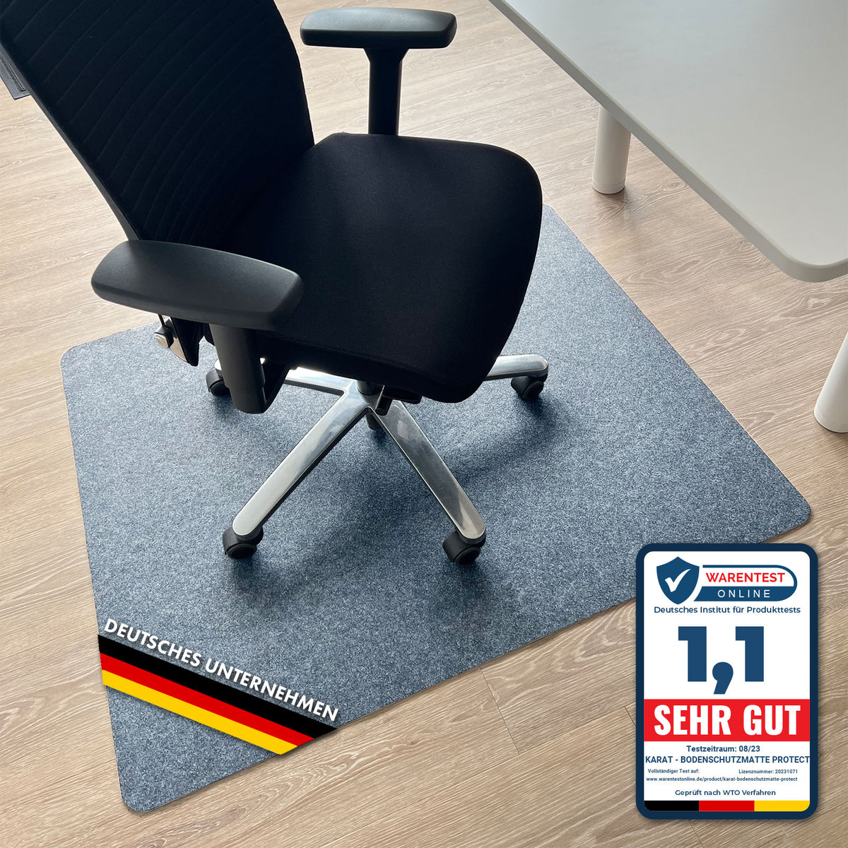 Tapis De Sol Pour Chaise De Bureau - 140 X 160 Cm - Protection Sol Dur - Antidérapant - Gaming, Bureau, Maison - 8