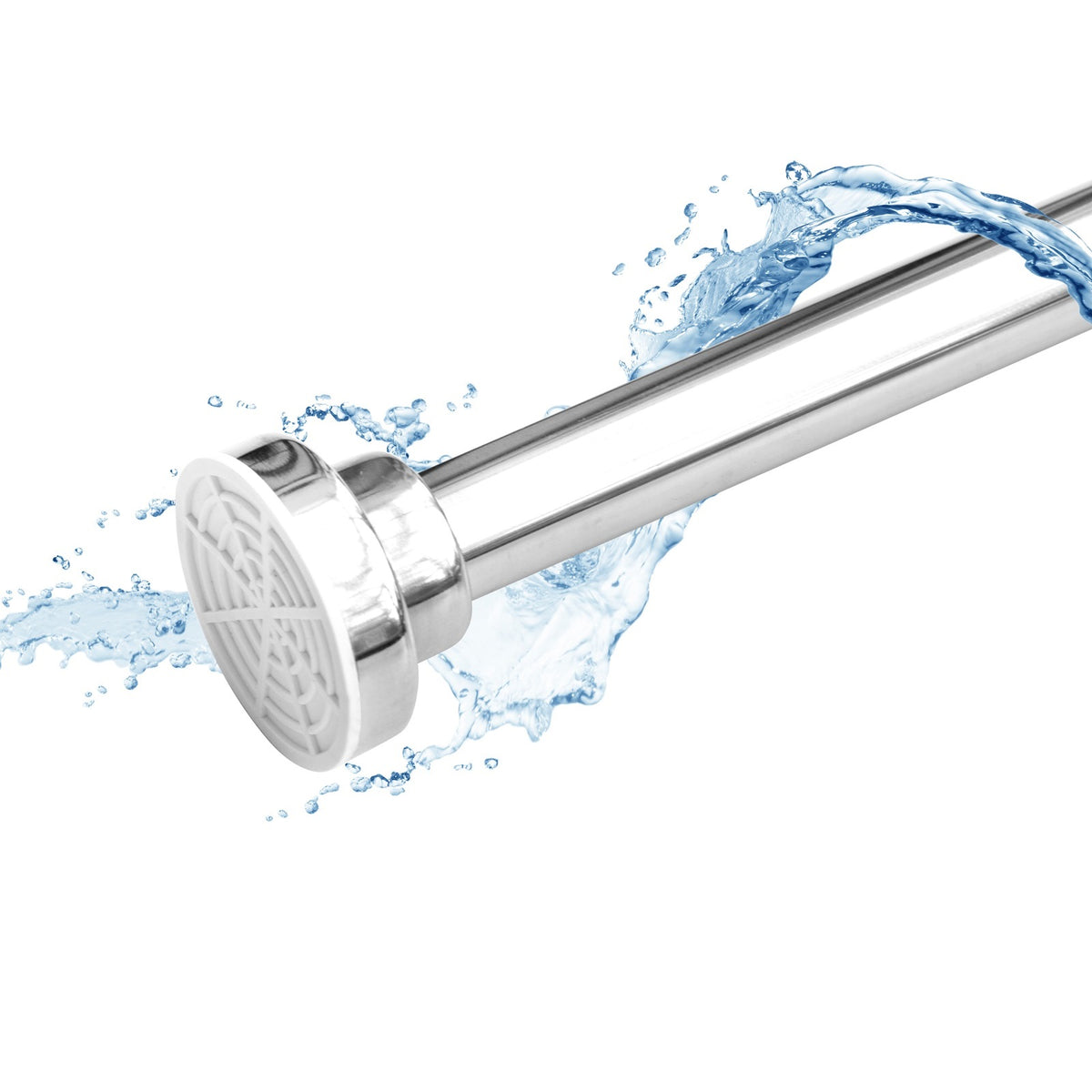 Sanilo Tringle de rideau de douche télescopique, extensible entre 90-160 cm et 120-220 cm (Noir, 90-160 cm