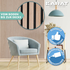 Panneaux acoustiques imitation bois | Design intemporel pour une acoustique agréable dans la pièce | Disponible en 3 designs et 2 tailles