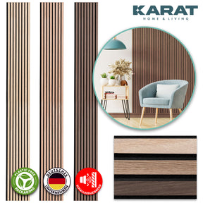 Panneaux acoustiques imitation bois | Design intemporel pour une acoustique agréable dans la pièce | Disponible en 3 designs et 2 tailles