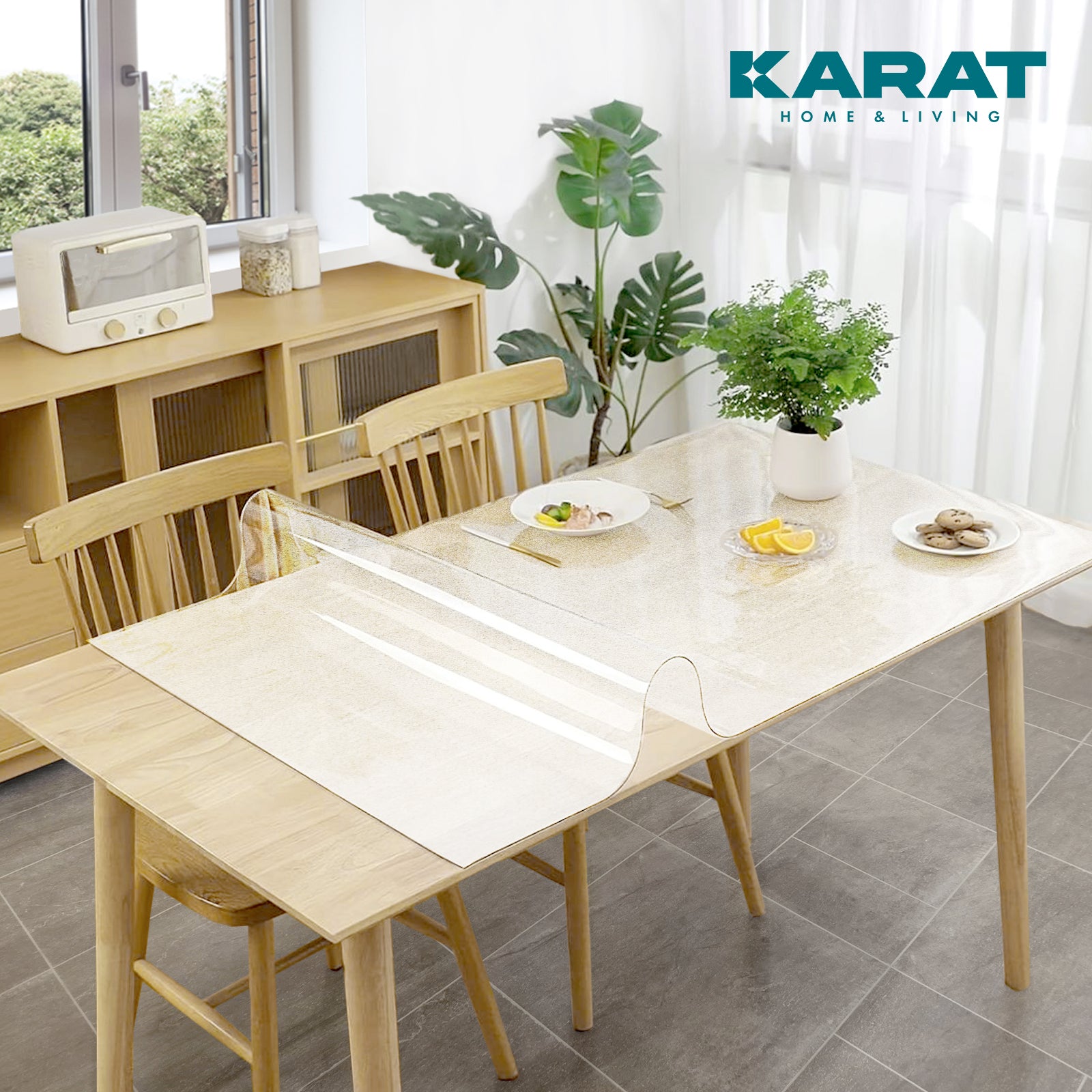 Film de protection transparent mat pour table, coupe droite | Imperial | Film de protection antidérapant et imperméable pour tables | Découpe sur mesure personnalisée