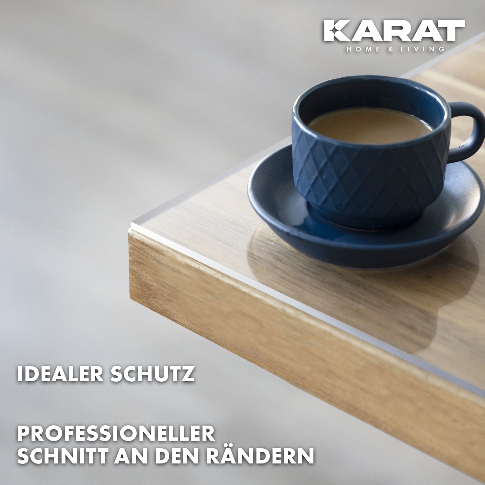 Film de table transparent à coupe droite | Crystal | Film de protection cristallin pour tables | Découpe sur mesure