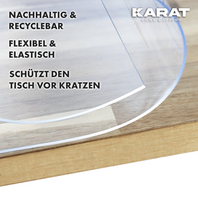 Film de table transparent à coupe droite | Crystal | Film de protection cristallin pour tables | Découpe sur mesure