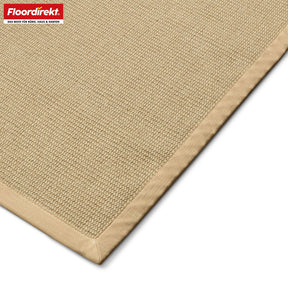 Tapis de jute | Bombay | Avec dos antidérapant & bordure en coton | Dans de nombreuses tailles