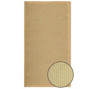 Tapis en sisal | Mumbai | tapis en fibres naturelles avec bordure en coton | disponible en différentes tailles