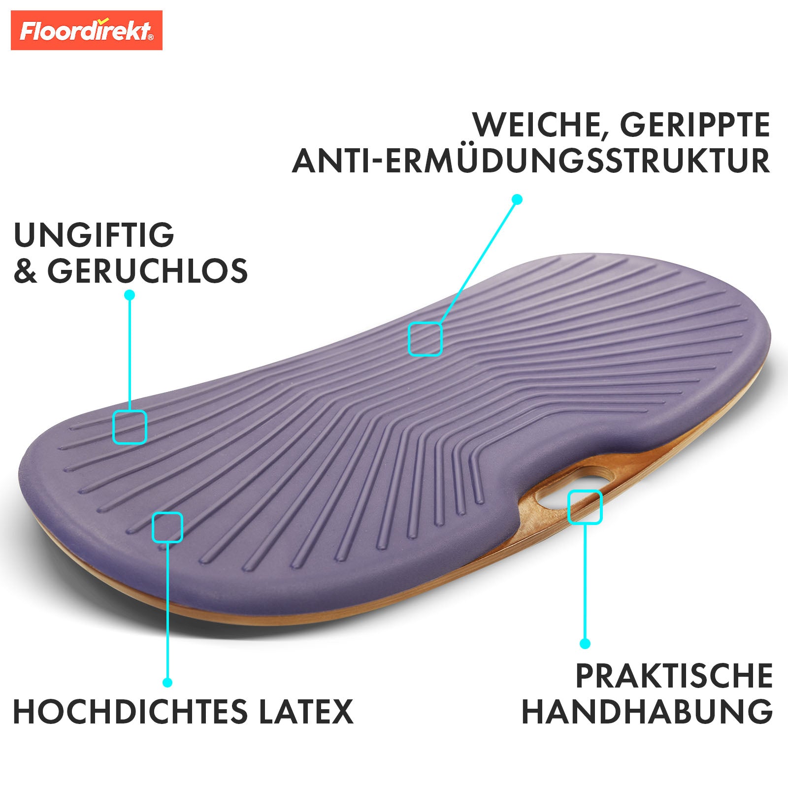 Balance Board | Hawaii | Tapis antifatigue pour tables hautes dans les bureaux et bureaux à domicile | Tapis de travail disponible en deux versions