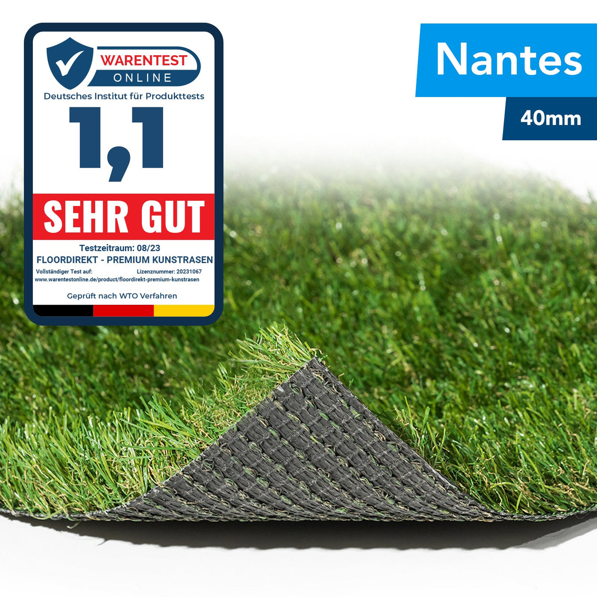 ✂ Gazon artificiel Nantes | Hauteur: 40 mm