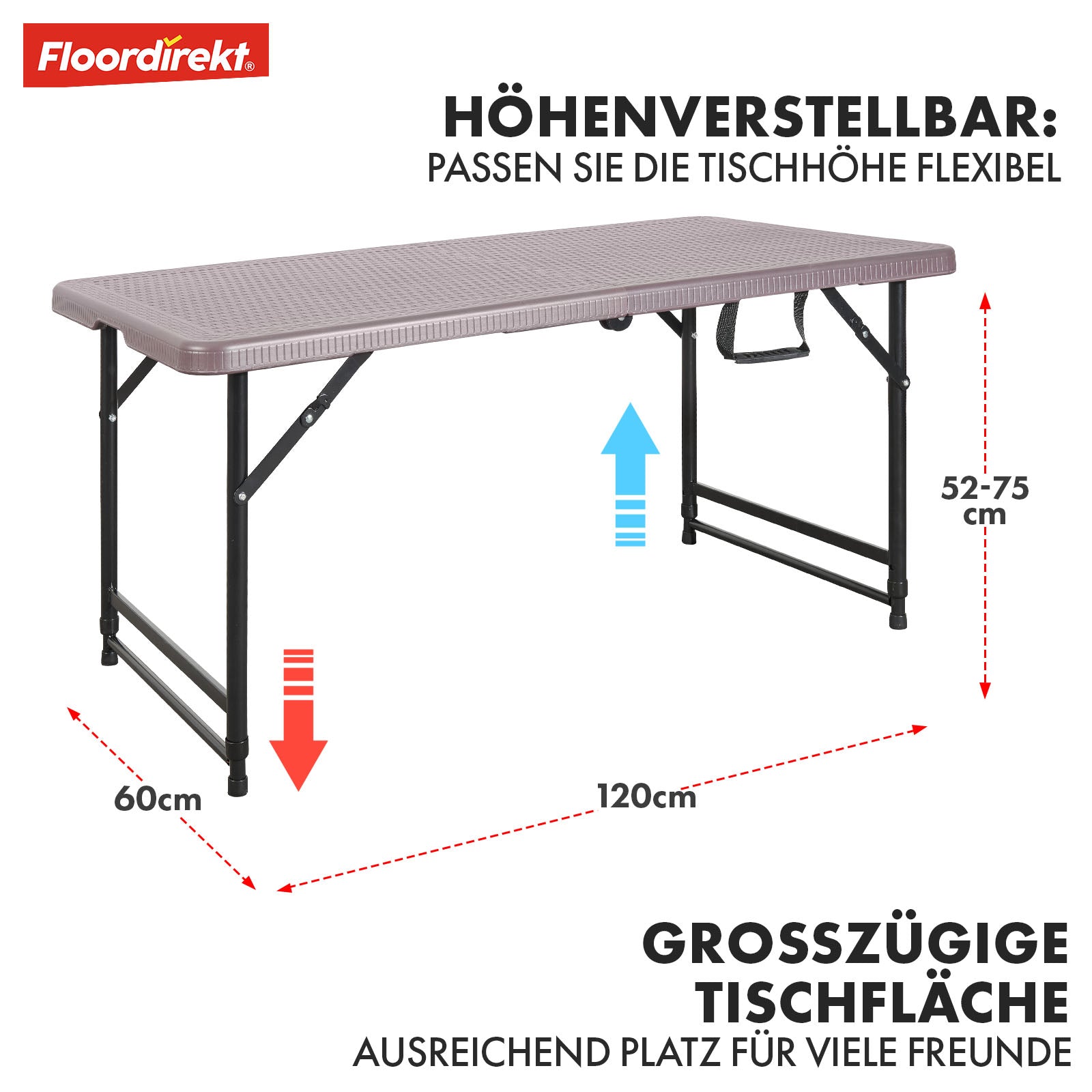 BRUNNER Table pliante Titanium Axia - 4 personnes pas cher BRUNNER Table pliante Titanium Axia - 4 personnes pas cher
