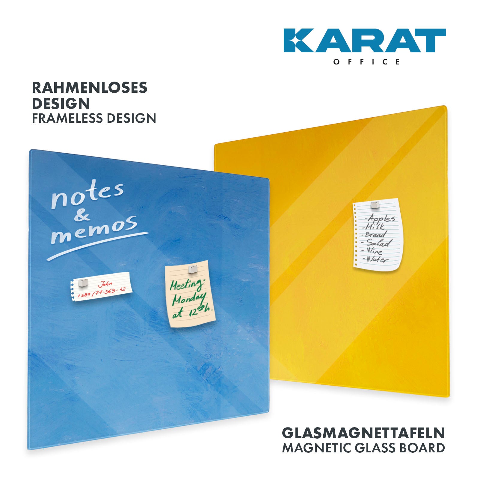 Tableau mémo en verre design Print Avec matériel de montage En 2