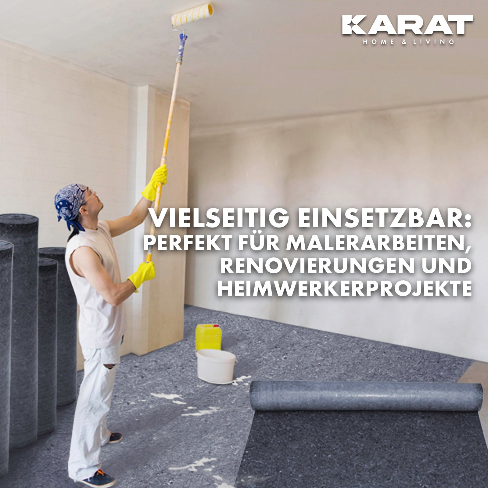 Non-tissé pour peintres | 180g/m² | Qualité supérieure | Non-tissé de protection de haute qualité pour les travaux de peinture