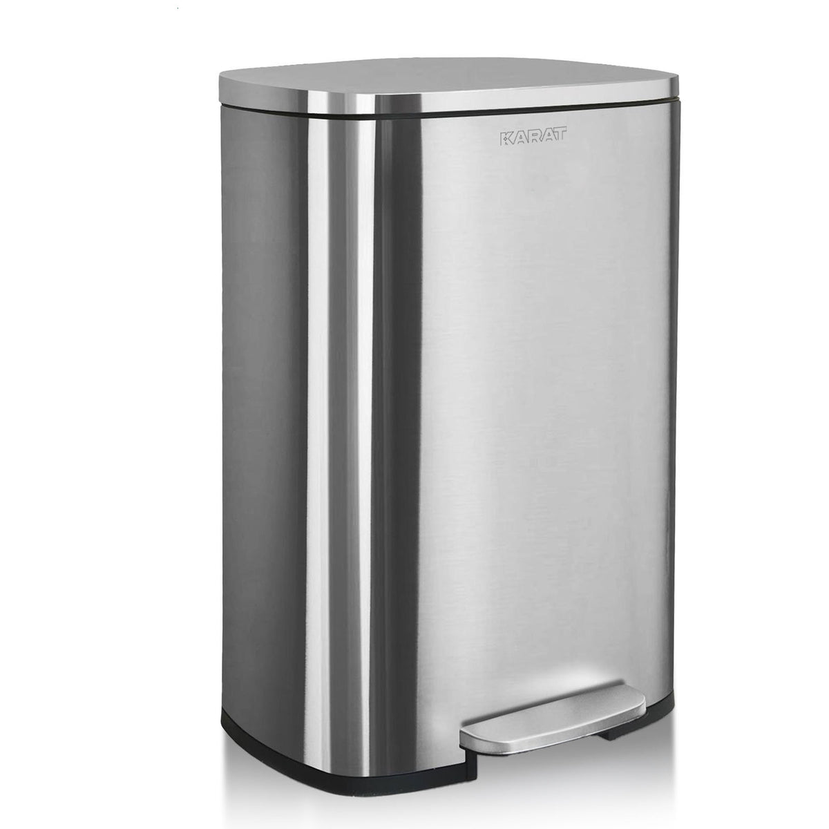 Poubelle Tactile 50L En Acier Inoxydable - Fermeture Silencieuse, Résistante Aux Empreintes (Argent)