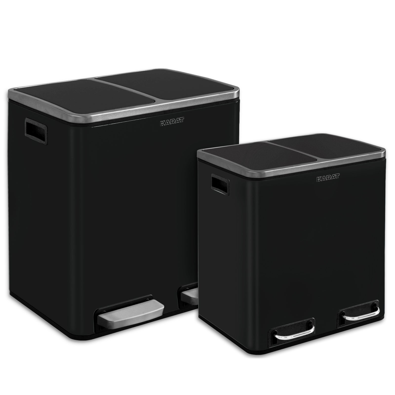 Poubelle en Métal à Pédale et Couvercle | Felix | Option de Tri | Disponible en 5 Couleurs | 30 ou 60 Litres