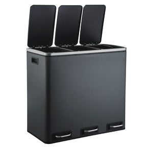 Poubelle en Métal à Pédale et Couvercle | Felix | Option de Tri | Disponible en 5 Couleurs | 30 ou 60 Litres