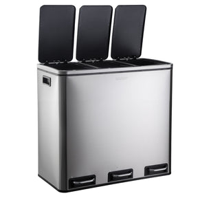 Poubelle en Métal à Pédale et Couvercle | Felix | Option de Tri | Disponible en 5 Couleurs | 30 ou 60 Litres