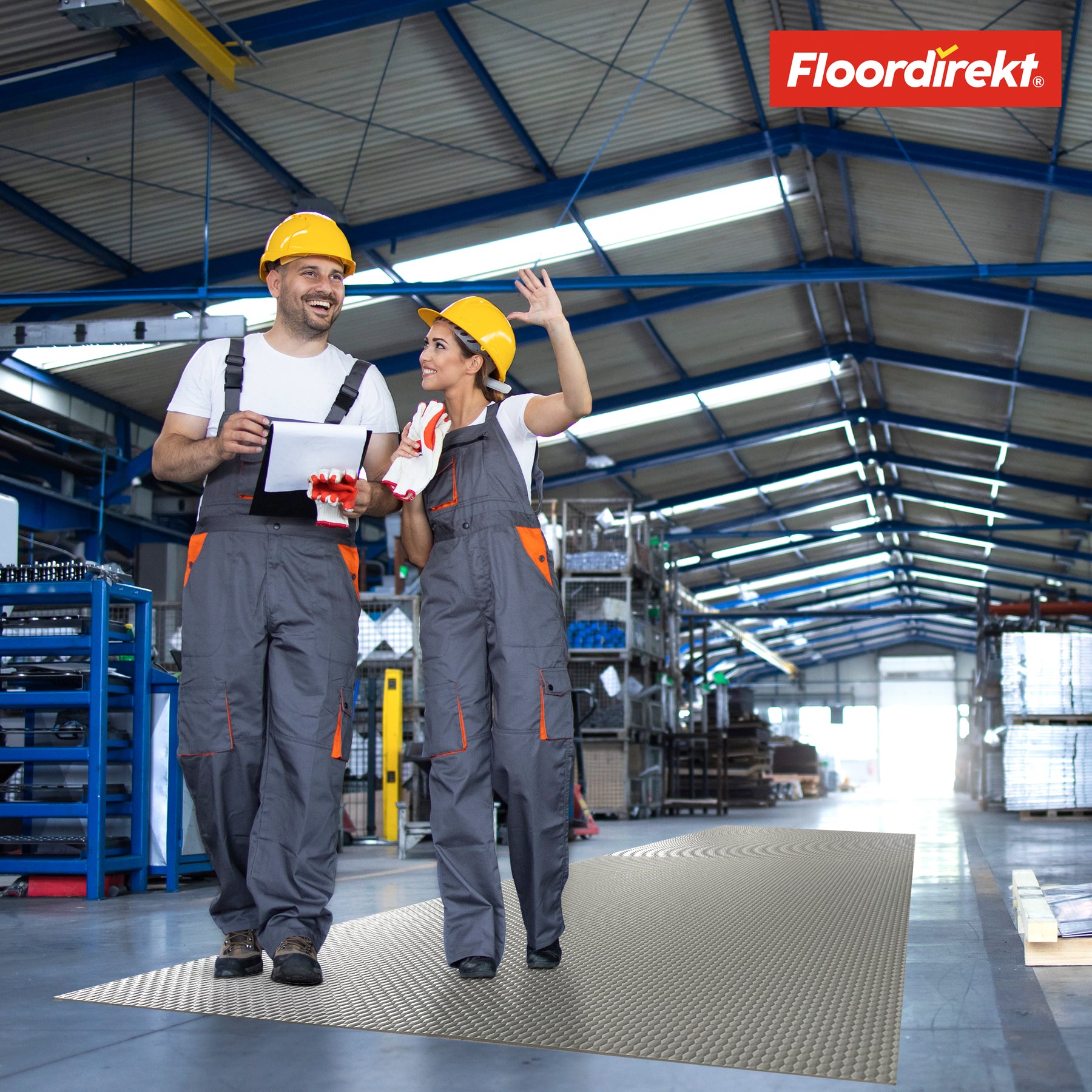 Revêtement de sol en PVC | Hexagon | Sol en vinyle robuste de 2 mm, facile d'entretien et antidérapant | Disponible en plusieurs couleurs