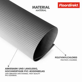Revêtement de sol en PVC | Hexagon | Sol en vinyle robuste de 2 mm, facile d'entretien et antidérapant | Disponible en plusieurs couleurs