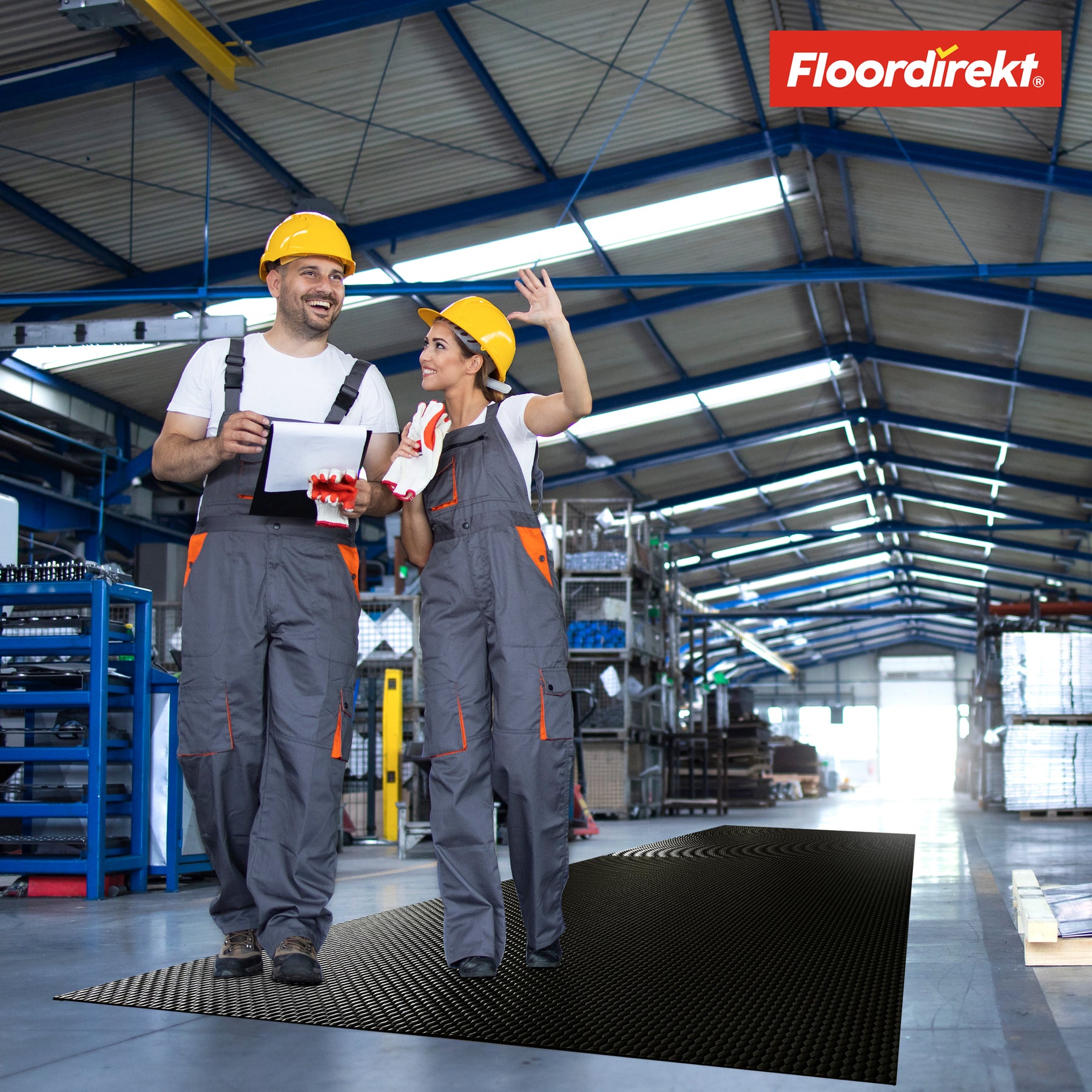 Revêtement de sol en PVC | Hexagon | Sol en vinyle robuste de 2 mm, facile d'entretien et antidérapant | Disponible en plusieurs couleurs