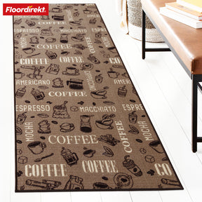 Tapis sur mesure | Coffee | Motifs café, antidérapant, personnalisable
