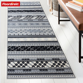 Tapis de passage sur mesure | Mykonos | Chaîné, antidérapant & idéal pour le couloir, la cuisine ou l'entrée