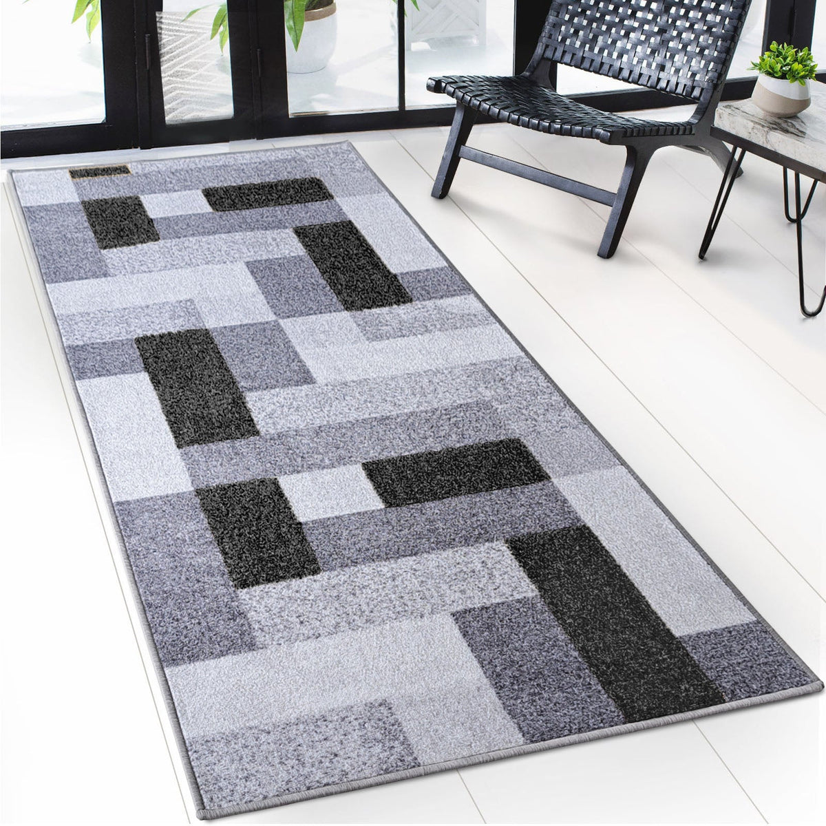 ✂ Tapis de passage sur mesure | New York | Antidérapant avec dos en gel | Design moderne en différentes couleurs