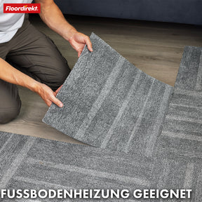 Dalles de moquette | Zürich | 50 x 50 cm | Idéal pour le bureau et la maison | Dalles design de haute qualité en 4 couleurs