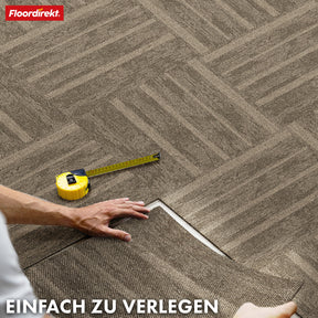 Dalles de moquette | Zürich | 50 x 50 cm | Idéal pour le bureau et la maison | Dalles design de haute qualité en 4 couleurs
