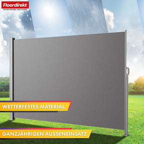 Store latéral en aluminium | Protection solaire et visuelle pour terrasse, balcon et jardin | Protection UV, opaque et déperlant | Différentes couleurs et tailles