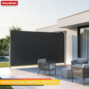 Store latéral en aluminium | Protection solaire et visuelle pour terrasse, balcon et jardin | Protection UV, opaque et déperlant | Différentes couleurs et tailles