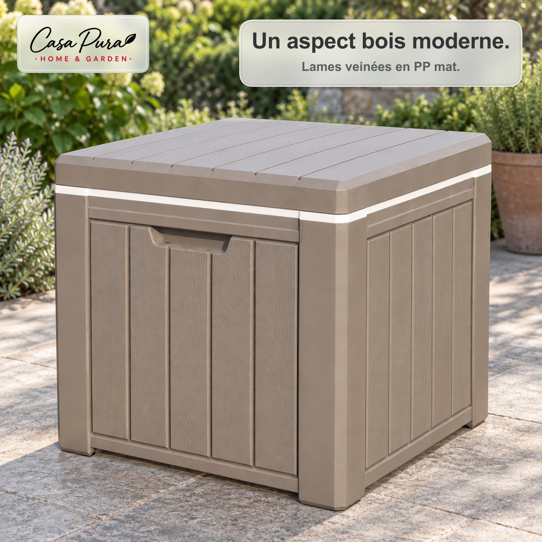 Glacière à Boissons | Arctic | Glacière 37 L Faisant Office de Table d'Appoint Effet Bois | 2 Coloris