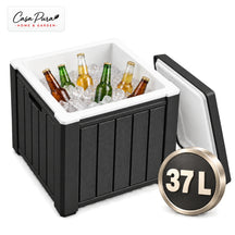 Glacière à Boissons | Arctic | Glacière 37 L Faisant Office de Table d'Appoint Effet Bois | 2 Coloris