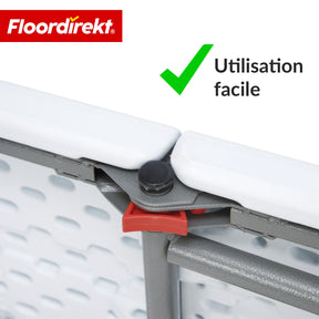 Banc de jardin | Chiba | Banc pliant 183 cm en blanc, résistant aux intempéries & supporte jusqu’à 320 kg