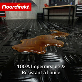 Revêtement de sol PVC | Bullet | Aspect tôle striée | Antidérapant & Facile d’entretien | Au mètre / Découpe sur mesure | Largeur 110 cm